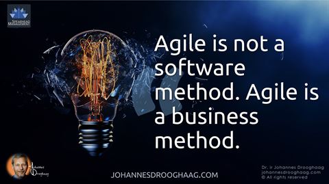 Agile is not a software method. Agile is a business method.
