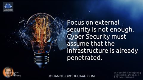 Focus on external security is not enough. Cyber Security must assume that the infrastructure is already penetrated.
