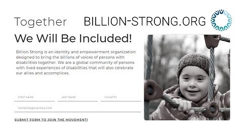 Together we will be included! Accessibility Inclusion Billion Strong