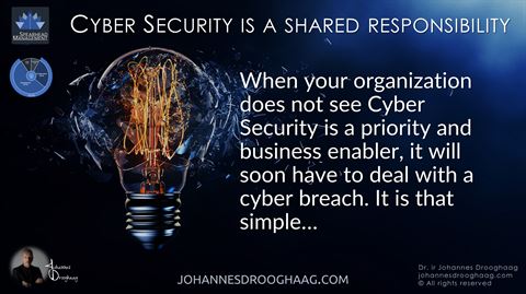 When your organization does not see Cyber Security as a priority and business enabler, it will soon have to deal with a cyber breach. It is that simple…